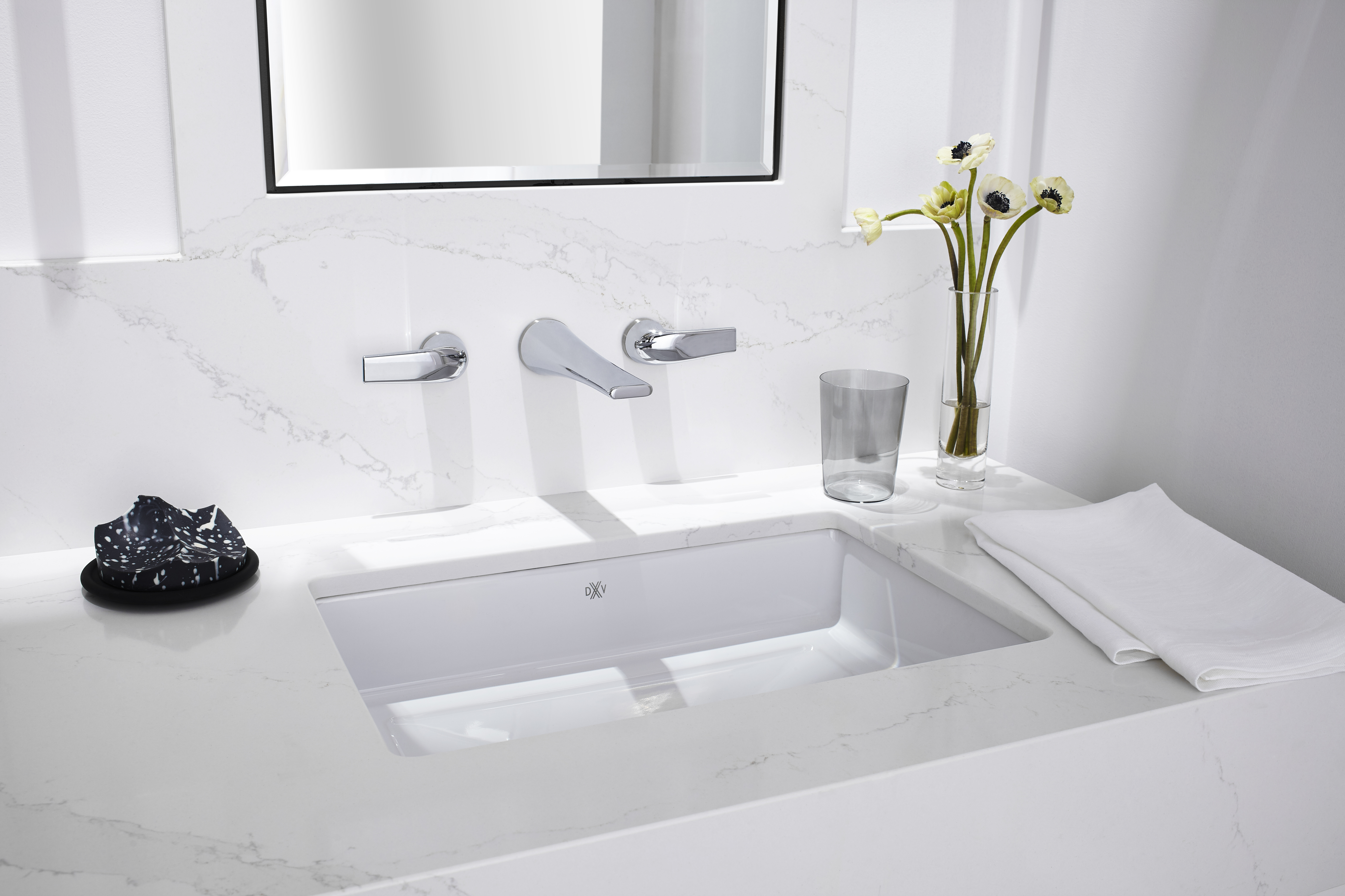 DXV Modulus 2-Handle Wall Mount Widespread Bathroom Faucet with Lever Handles
